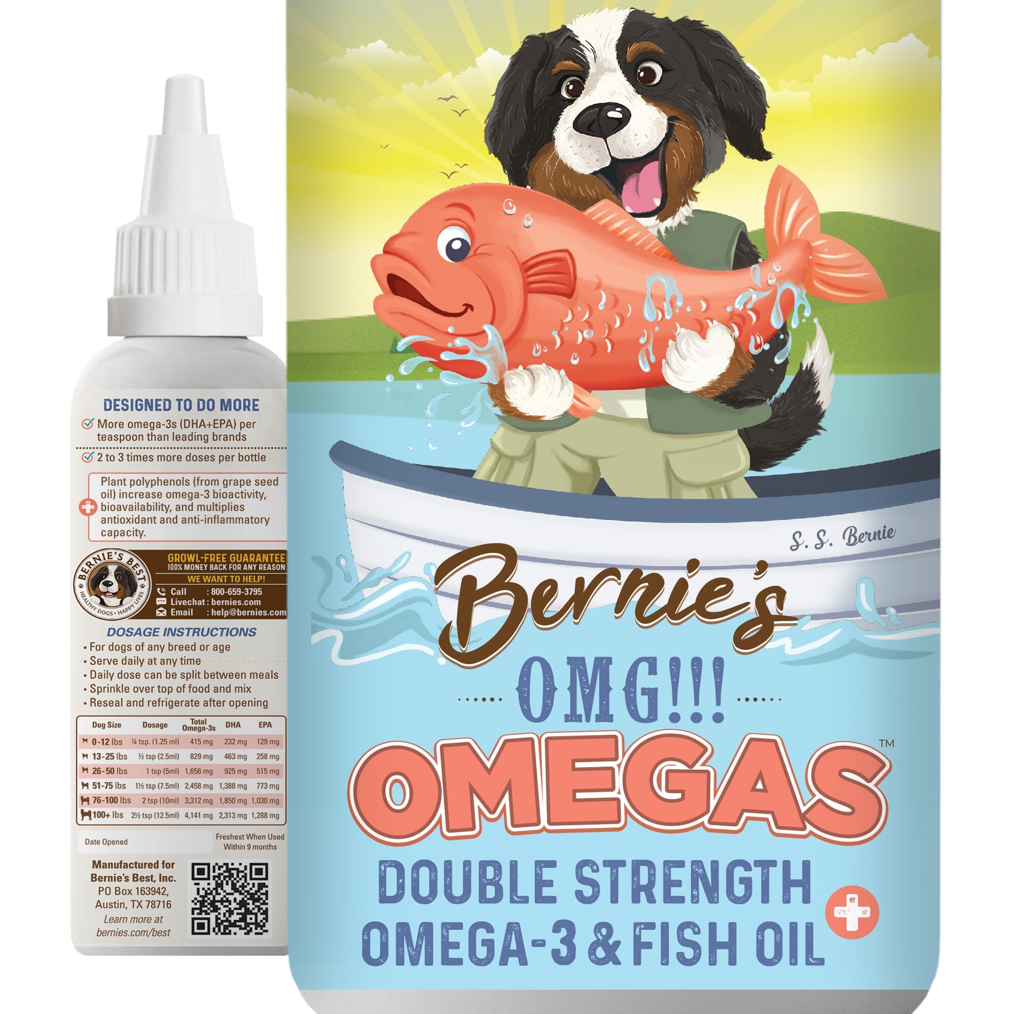 Bernie s OMG Omegas Double Strength Omega 3 Fish Oil Bernie s Best