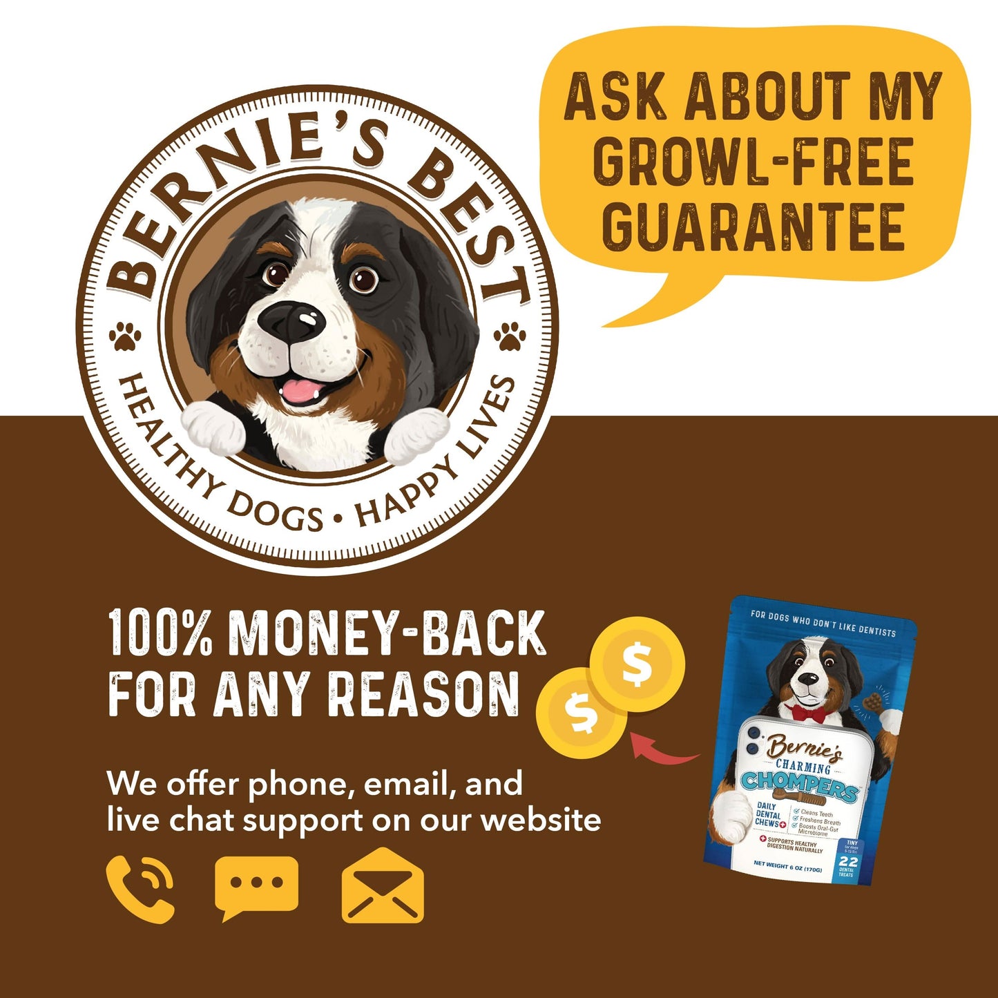 Bernie's Charming Chompers Digestive Supplement Bernie's Best 