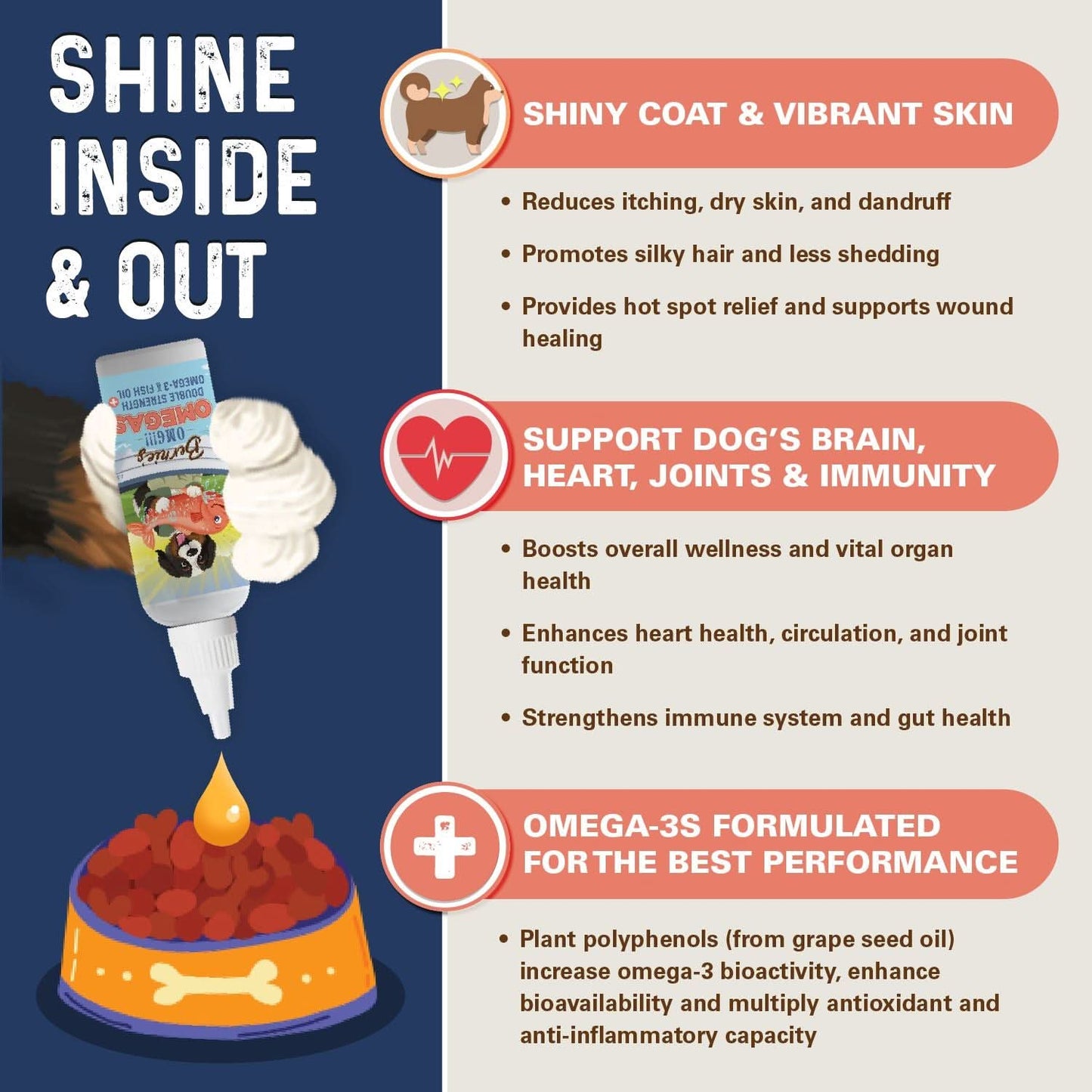 Bernie's OMG!!! Omegas - Double Strength Omega-3 & Fish Oil Omega Supplement Bernie's Best 