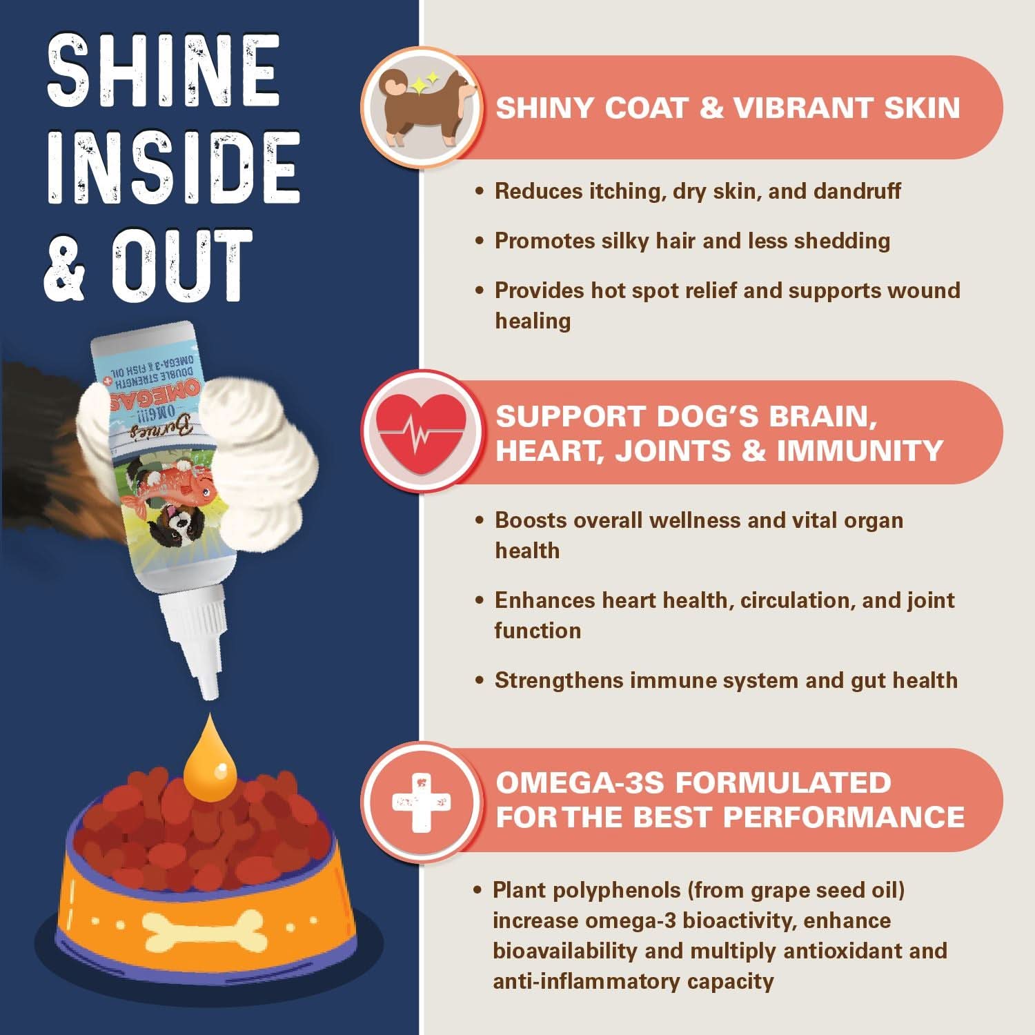 Bernie's OMG!!! Omegas - Double Strength Omega-3 & Fish Oil Omega Supplement Bernie's Best 