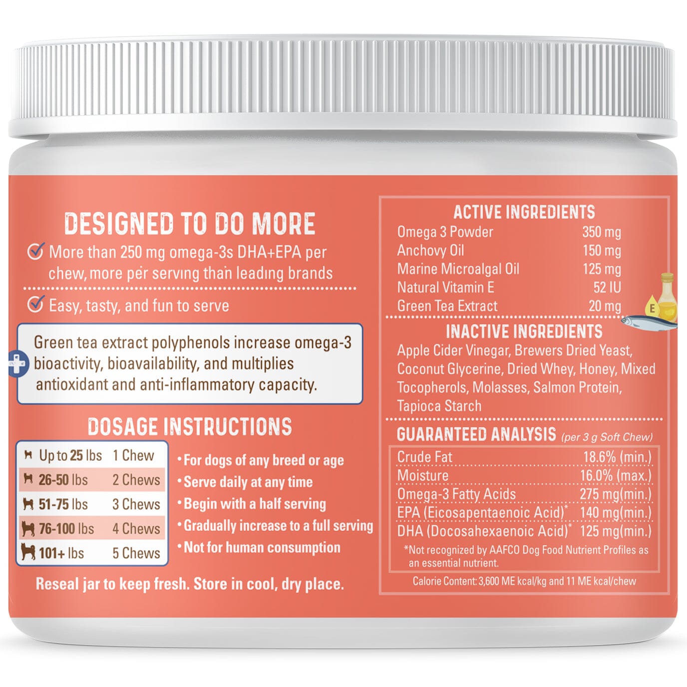 Bernie's OMG!!! Omegas - 5X Extra Strength Omega-3s DHA+EPA Soft Chews Omega Supplement Bernie's Best 