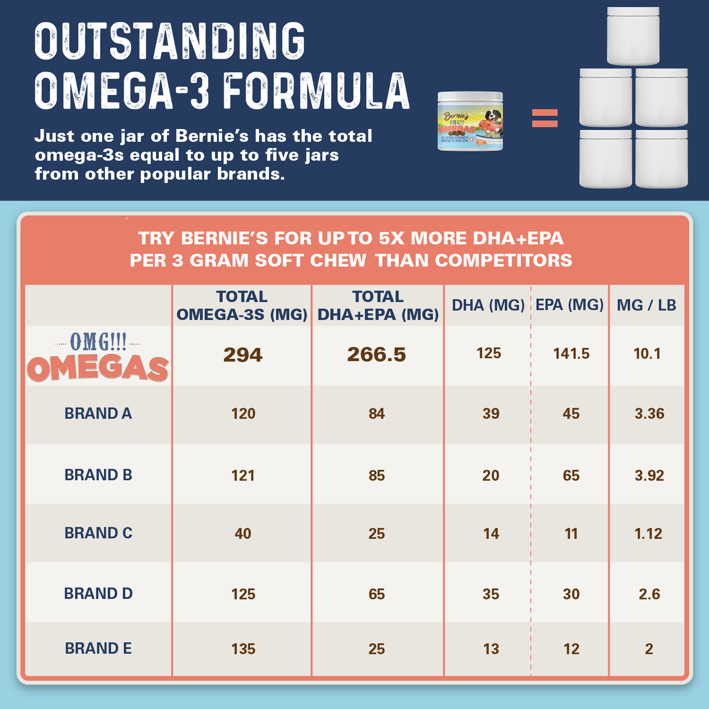 Bernie's OMG Omegas!!! - Soft Chews Omega Supplement Bernie's Best 