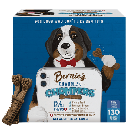 Front of Charming Chompers for tiny dogs 36 oz package.