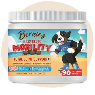 Front label of Marvelous Mobility pork flavor 90 count.