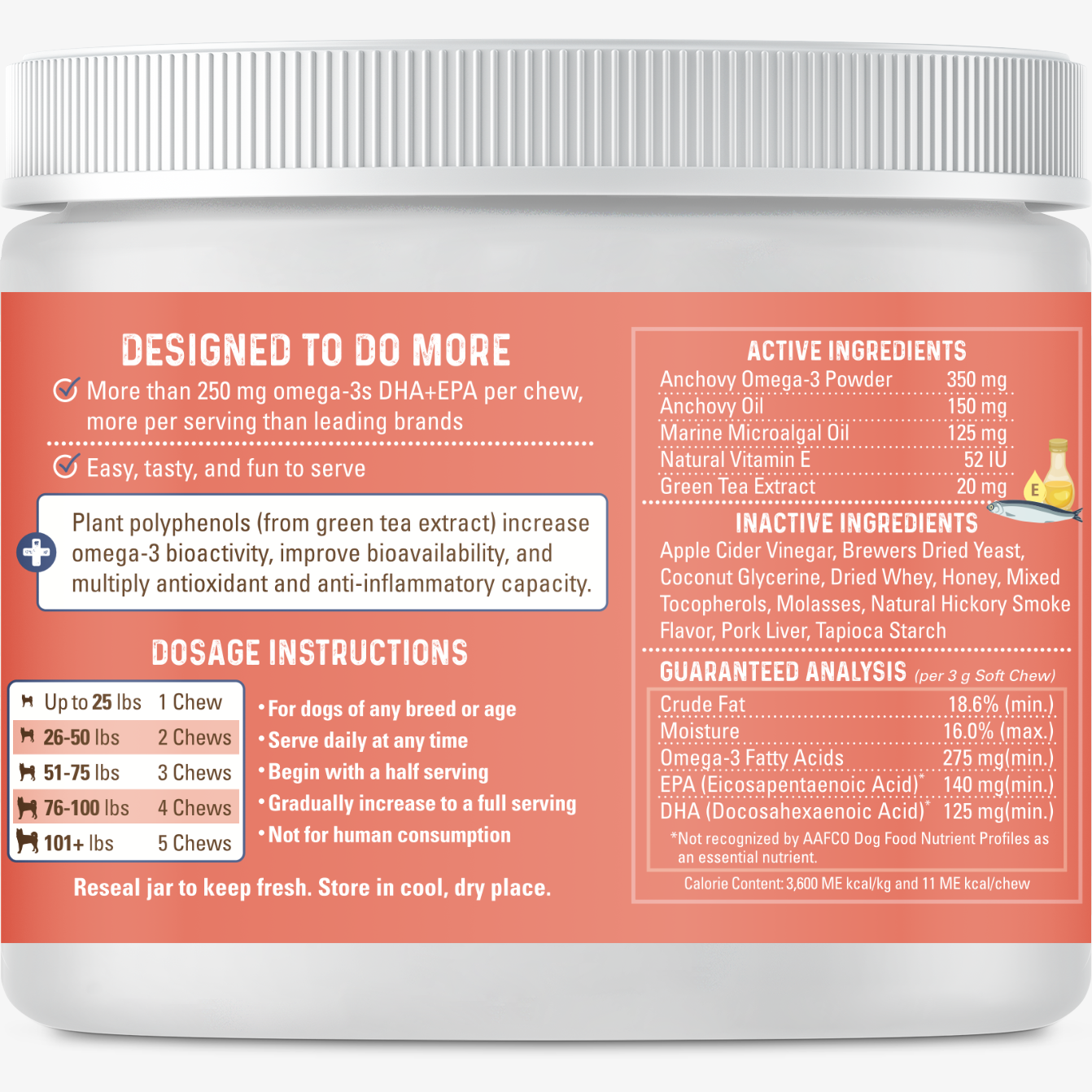 Bernie's OMG! Omegas - 5X Extra Strength Omega-3s DHA+EPA Soft Chews